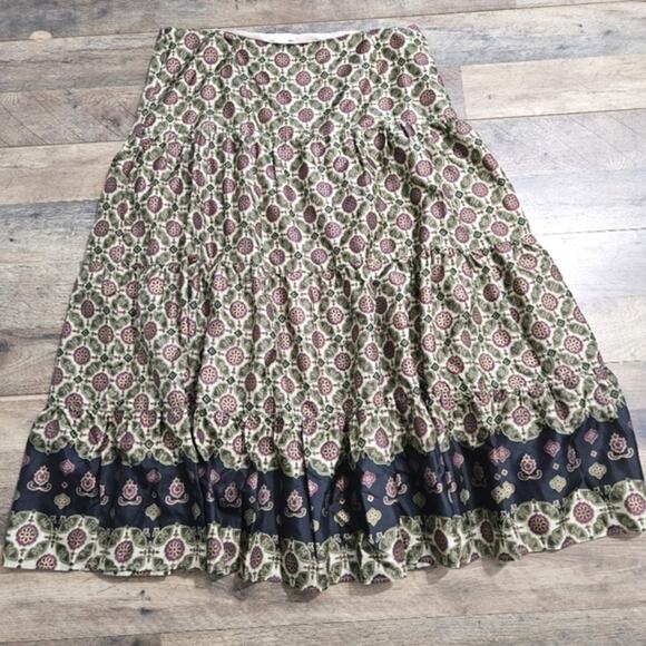 marshall fields Dresses & Skirts - Marshall Fields Skirt Womens 100% Silk Midi Full A-Line Boho Cottagecore 14
